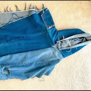 Oversized jean jacket poncho